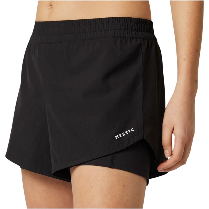 2024 Mystic Frauen Ida Gefttert Sport Shorts 35001.240271 - Black